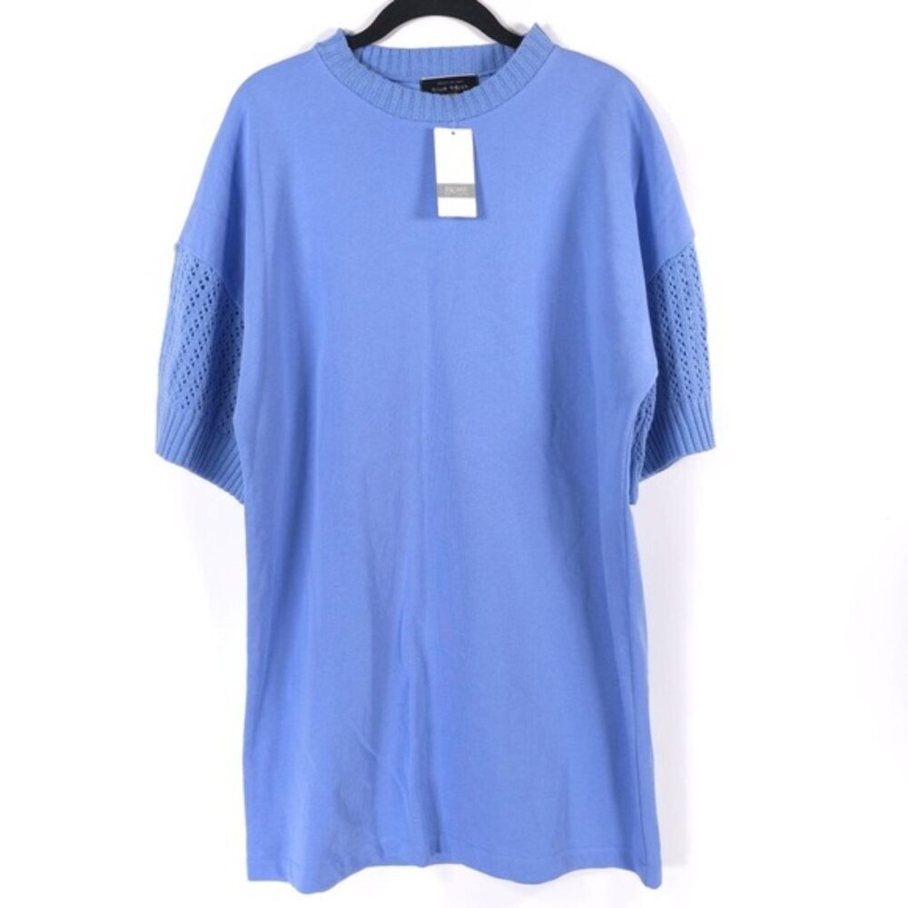 NWT Blue Blush Made With Love Mini T-Shirt Dress Cotton‎ Blend IBD06287 SMALL
